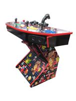 1188 4-player, yellow buttons, green buttons, blue buttons, red buttons, red trackball, red trim, tron joystick, spinner, pac man,donkey kong and others